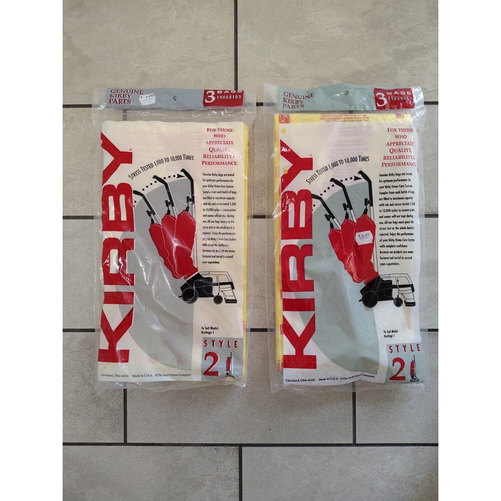 Kirby Vacuum Cleaner Bags Style 2 For HERITAGE I LEGEND & LEGEND I- 6 Bags Total